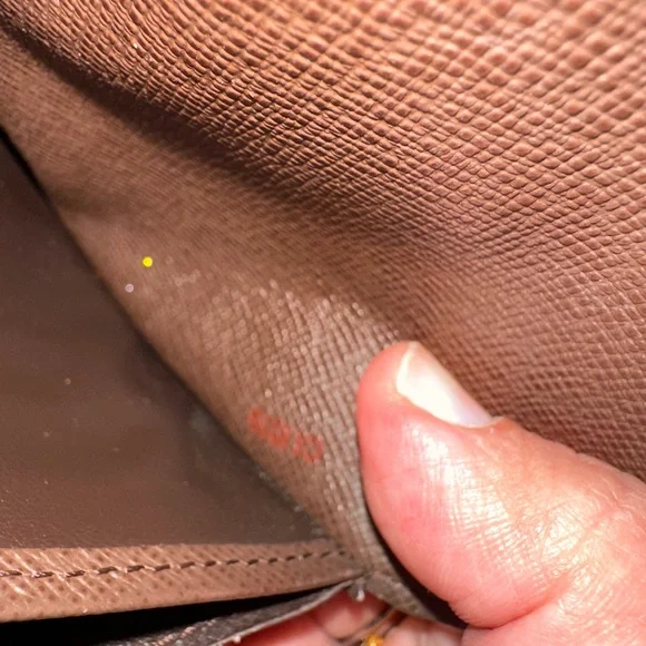 Authentic Louis Vuitton Damier Ebene Sarah Wallet